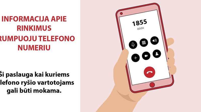Pradėjo veikti trumpasis numeris 1855